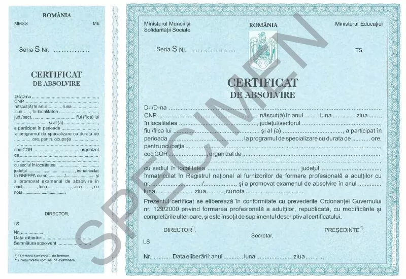 certificat specializare 1