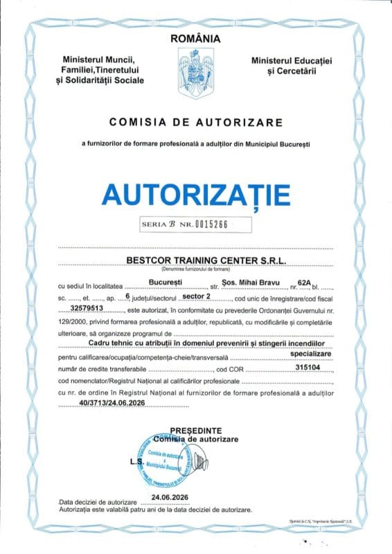 autorizatie cadru tehnic psi