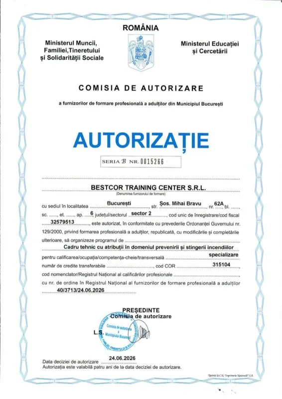 autorizatie cadru tehnic psi