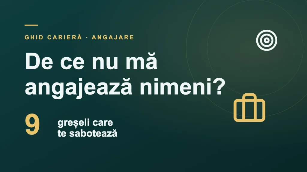 cv fara experienta De ce nu mă angajează nimeni? 9 greșeli care te sabotează