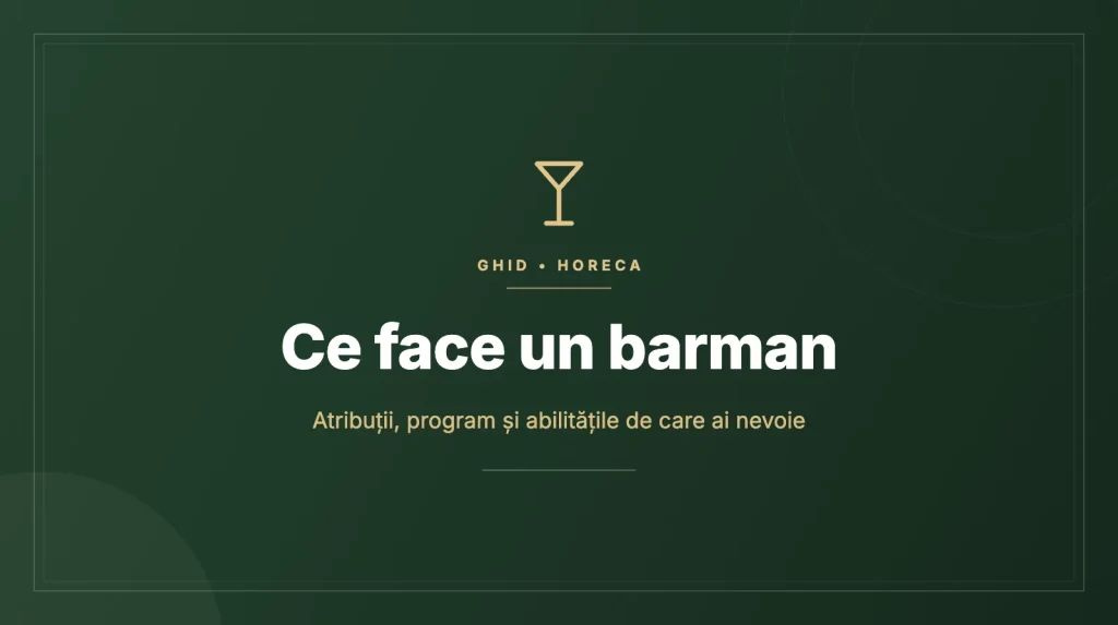 Ce face un barman: atribuții, program și abilități de care ai nevoie