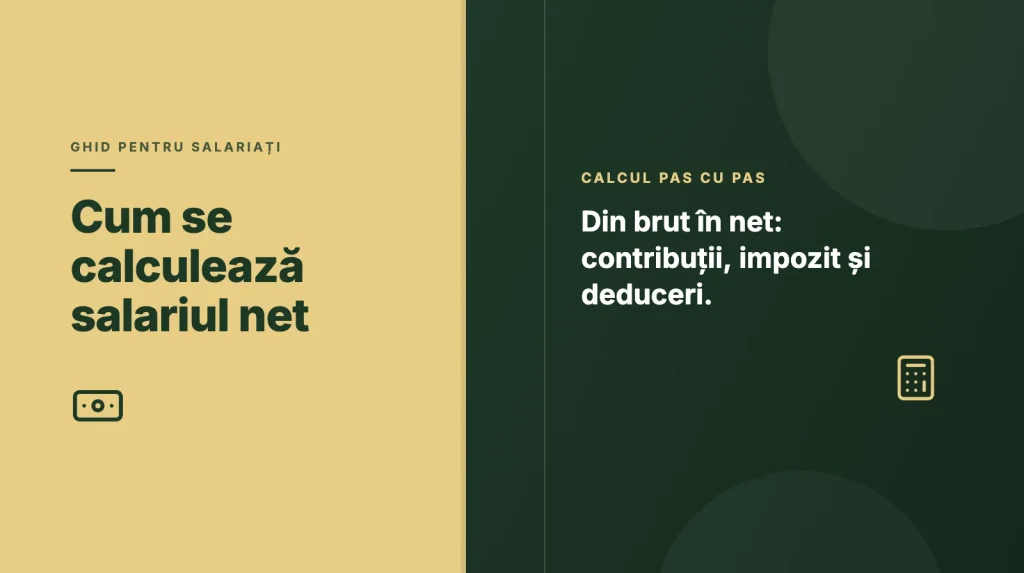 Cum se calculează salariul net din brut, pas cu pas